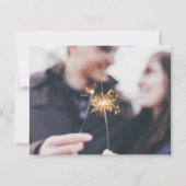 Gele goudsbloem waterverf trouwfoto save the date (Achterkant)