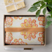 Gele goudsbloemen tissuepapier (Geschenk)