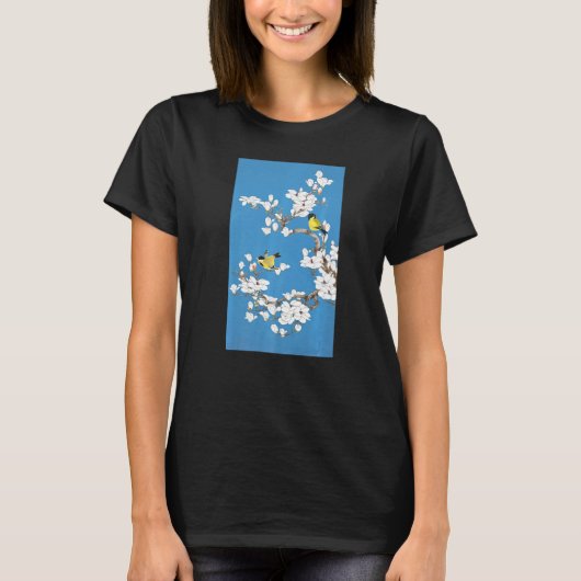 Gele goudvinkbloem t-shirt (Voorkant)