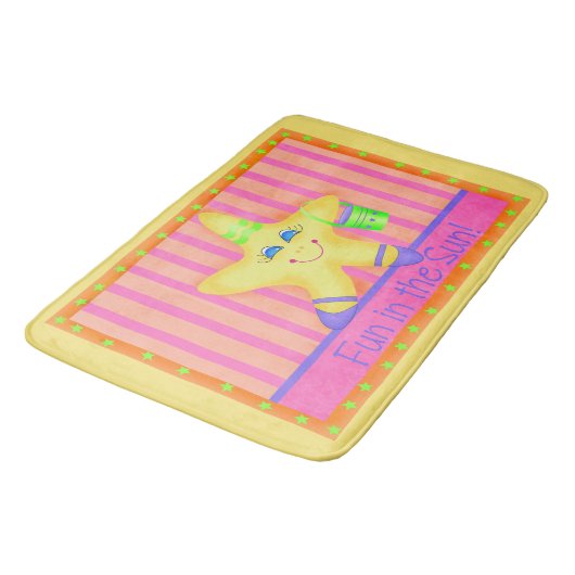 Gele goudvis in Sun Beach Custom Mat (Gekanteld)