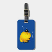 Gele Goudvis Personaliseer Bagagelabel (Voorkant verticaal)