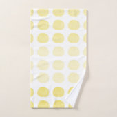 Gele goudWaterverf Cute Happy Polka Dots Art Bad Handdoek (Handdoek)