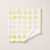 Gele goudWaterverf Cute Happy Polka Dots Art Bad Handdoek (Wasdoekje)