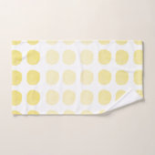 Gele goudWaterverf Cute Happy Polka Dots Art Bad Handdoek (Handdoek)