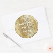 Gele goudzwijn goudbruine zegel (Envelop)