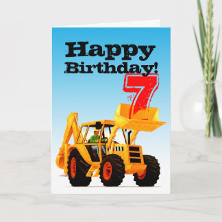 Gele Graaf 7de Verjaardag Kaart