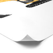 Gele graafmachine bouw Kinder ruimte decor Poster (Hoek)