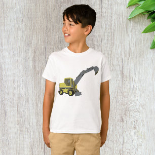 Gele Graafmachine Bouwmachines T-shirt