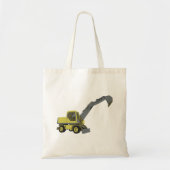 Gele Graafmachine Bouwmachines Tote Bag (Voorkant)