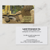 gele graafmachine die emmer leent visitekaartje (Voorkant / Achterkant)