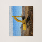 Gele graafmachine legpuzzel (Verticaal)