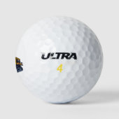 Gele graafmachine machines golfballen (Logo)