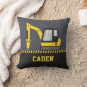 Gele Graafmachine met Breker Onderdeel Kinderkamer Kussen (Deken)