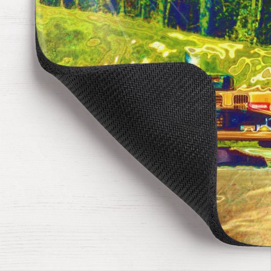 Gele graafmachine Power Shovel Art Mousepad Muismat (Hoek)