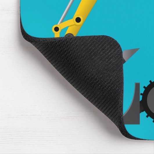 Gele graafmachine voor kinderen muismat (Hoek)