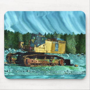 Gele Grader Earth-Mover Art Mousepad Muismat