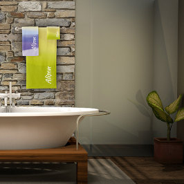 Gele gradiënt lavendel abstracte naam bad handdoek