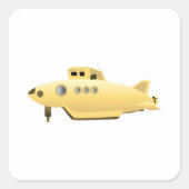 Gele gradiëntonderzeeër vierkante sticker (Voorkant)