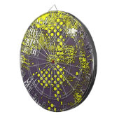 Gele graffiti Abstract Dartbord (Voorkant Rechts)
