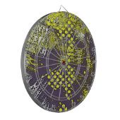 Gele graffiti Abstract Dartbord (Voorkant Links)