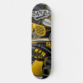 Gele graffiti Style Skateboard | Skateboard Deck (Voorkant)