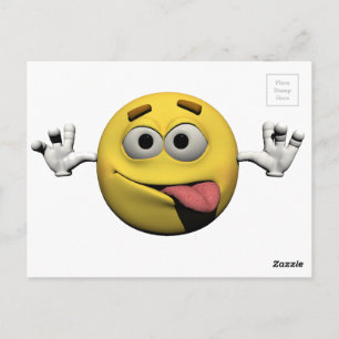 Gele grappige gezichten emoticon of briefkaart