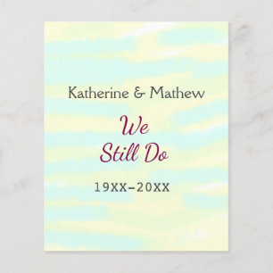 Gele greenpastel Gelofte vernieuwing jubileum wate Flyer