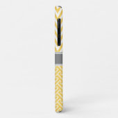 Gele Griekse sleutel Chevron Pattern Gray Name Case-Mate iPhone Case (Achterkant/links)
