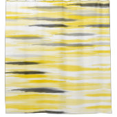 Gele grijze Abstracte strepen Douchegordijn (Voorkant)
