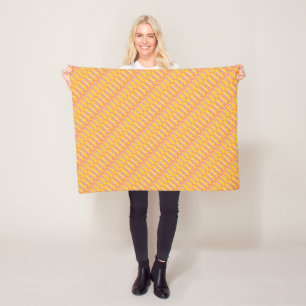 Gele grijze blokken Abstracte kunst Fleece Deken