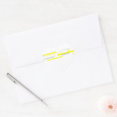 Gele grijze blokken Abstracte kunst Hart Sticker (Envelop)