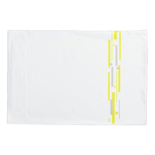 Gele grijze blokken Abstracte kunst Kussensloop (Achterkant)