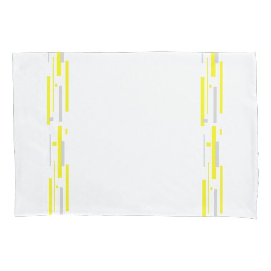 Gele grijze blokken Abstracte kunst Kussensloop (Voorkant)