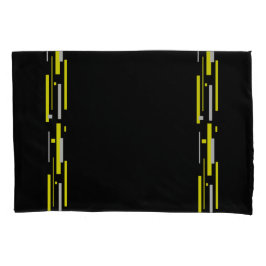 Gele grijze blokken Abstracte kunst Kussensloop