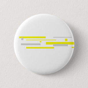 Gele grijze blokken Abstracte kunst Ronde Button 5,7 Cm