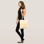 Gele grijze blokken Abstracte kunst Tote Bag (Voorkant (model))