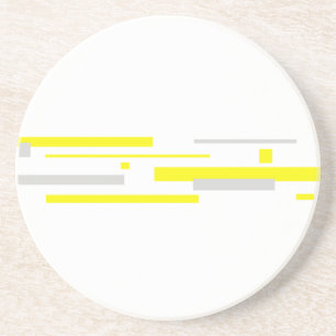 Gele grijze blokken Abstracte kunst Zandsteen Onderzetter