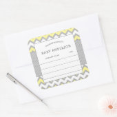 Gele Grijze Boekplaat, baby's eerste bibliotheek Vierkante Sticker (Envelop)