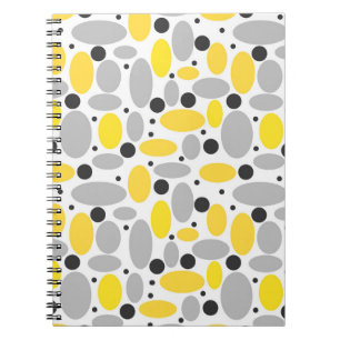 gele grijze boon retro patroon voor huisdecoratie notitieboek