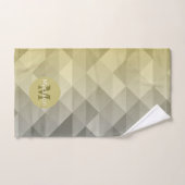 Gele grijze cel Ombre Geometrische patroonogram Bad Handdoek (Handdoek)