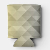 Gele grijze cel Ombre Geometrische patroonogram Blikjeskoeler (Achterkant)