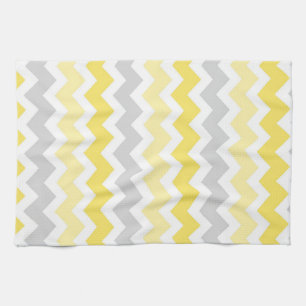Gele grijze Chevron Kitchen Cloth Towel Theedoek