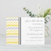 Gele grijze foto Weddenschap Sla de datumkaart op Save The Date (Staand voorkant)