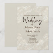 Gele grijze  gelaagde uitnodiging (Voorkant / Achterkant)