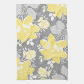 Gele grijze keukendoek theedoek (Verticaal)