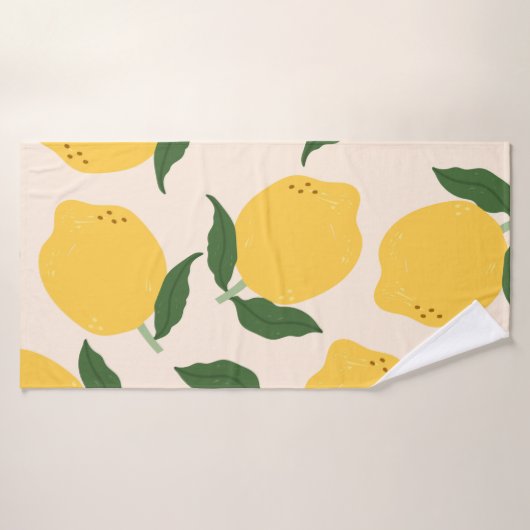 Gele grijze leemten, groene bladeren. Vers smaakst Badhanddoek (Badhanddoek)