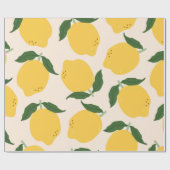 Gele grijze leemten, groene bladeren. Vers smaakst Cadeaupapier (Vlak)