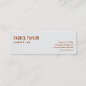 Gele & Grijze Lippen Modern Professional Mini Visitekaartje (Achterkant)