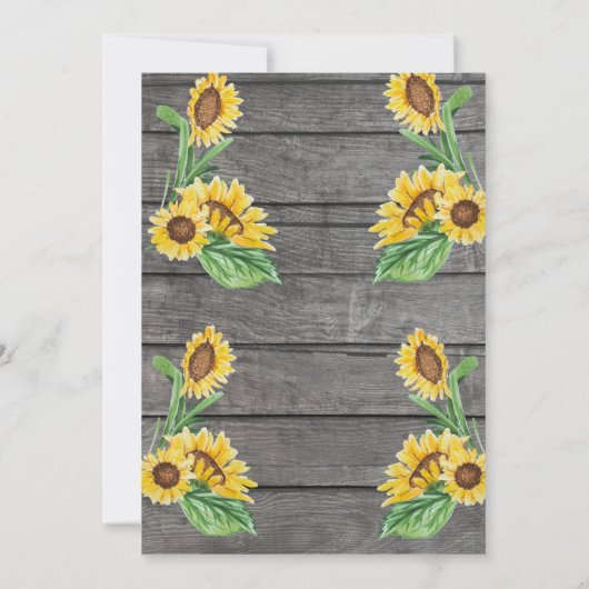 Gele Grijze Olifant Uitnodiging Aanpasbaar (Achterkant)