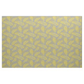 Gele Grijze Palm Leaf Print Stof (Fat Quarter)